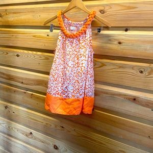 Orange and white Banana Republic blouse